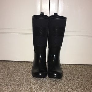 Black coach rain boots